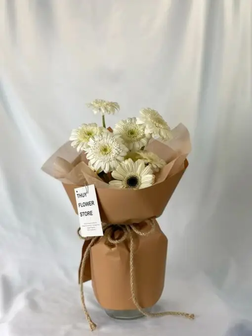 bó hoa đồng tiền trắng